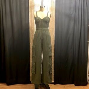 Denim Wide Leg Zip Up Tank jumper